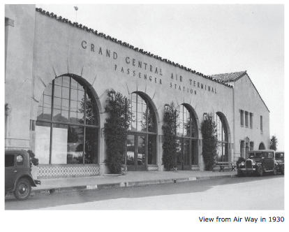 North facade of the terminal