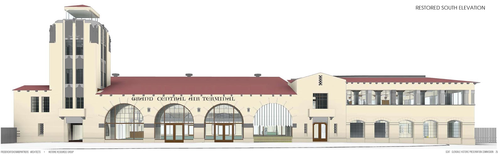 Architects' rendering of the south restoration